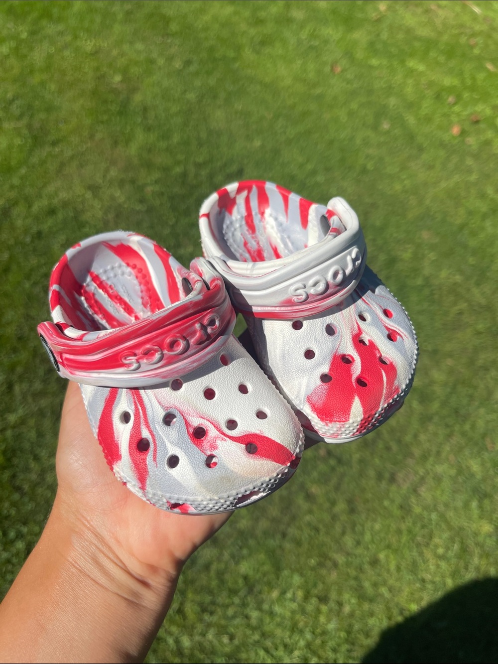 Baby Size 4 TIE DYE CROCS